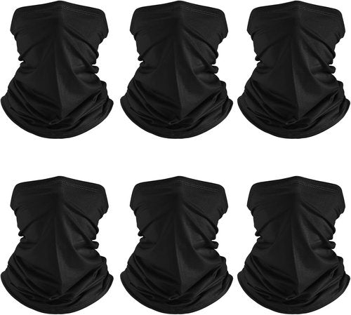 Geyoga UV Protection Neck Gaiter - 6 Pieces Cooling Face Mask Scarf | Breathable Summer Bandana