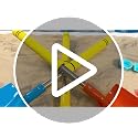 Frebuta Yellow Heavy Duty Beach Shovel 26in 3-Piece Sand Digging Set