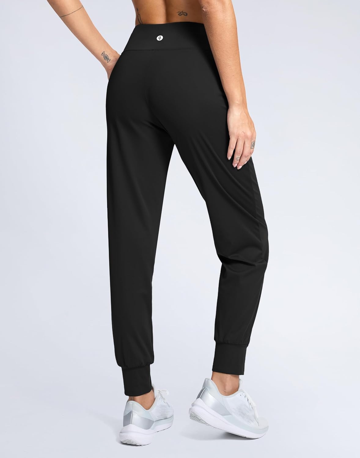 SANTINY Women's Joggers - Lightweight High Waisted Athletic Pants with Pockets for Yoga & Travel