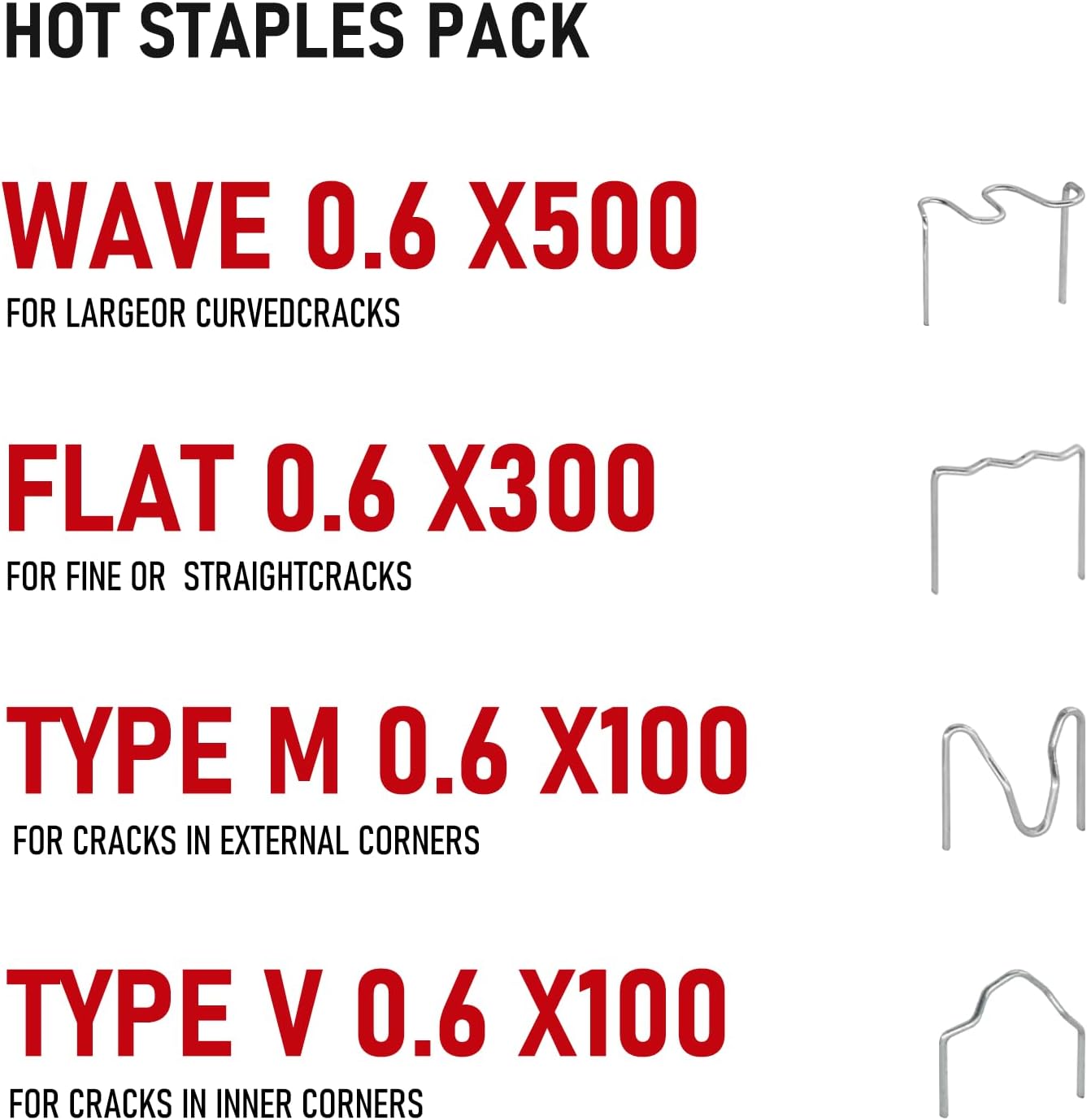 RX WELD 2-in-1 Plastic Welder Kit - 1000PCS Hot Stapler for Car Bumper & Toy Repairs