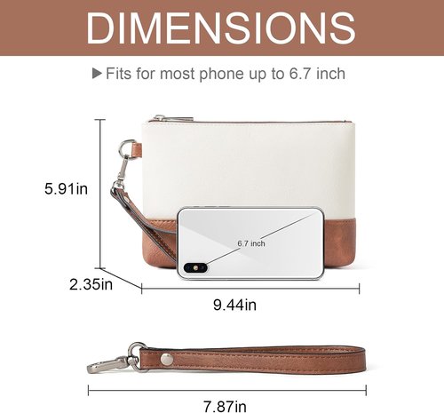 CLUCI Leather Wristlet Wallet - Large Capacity Clutch Purse for Women | Slim Travel Organizer in Stylish Design