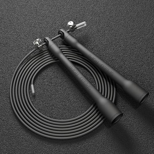 Ultra-Light Jump Rope with Ergonomic Handles - Black
