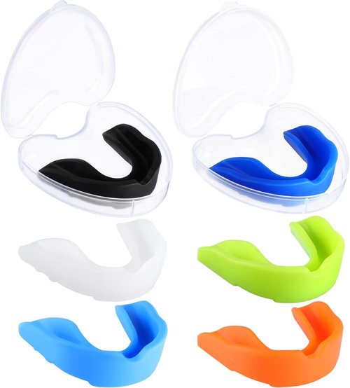 BBTO Youth Mouth Guard - 6 Pcs Set for Sports | Includes Case for Wrestling, Boxing, Basketball, Football