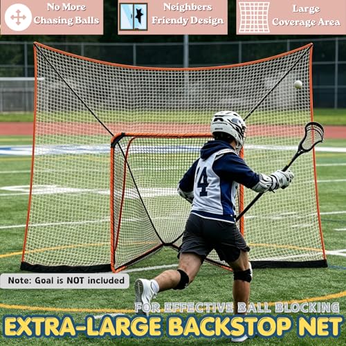 Lacrosse Backstop Net 14x10 FT - Extra Large Tear-Resistant Design