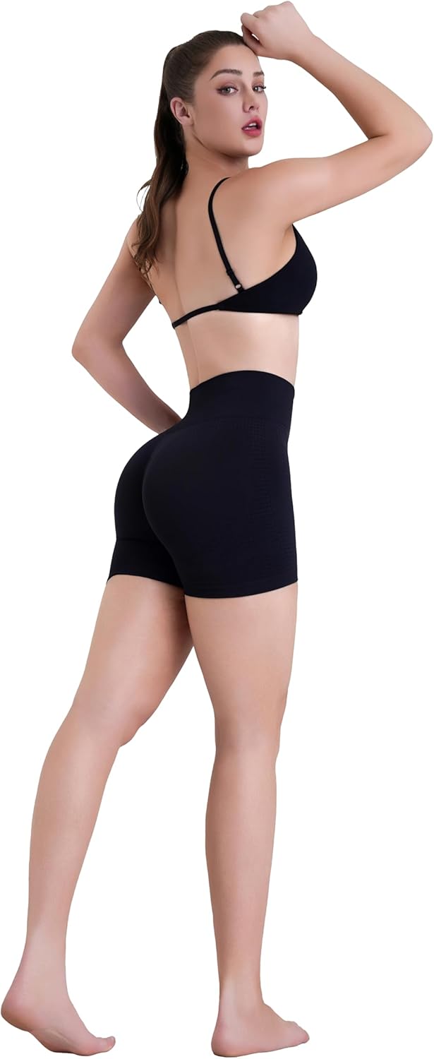 Sunzel Women's Biker Shorts | Hidden Scrunch Butt Lifting & Tummy Control - Breathable Mesh Yoga Shorts