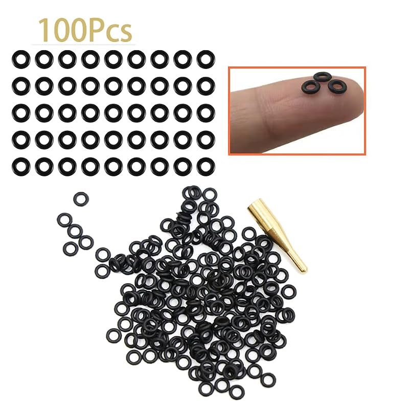 Dart Shaft O-Rings - 100 Pcs Universal 2BA Rubber Rings with Tool