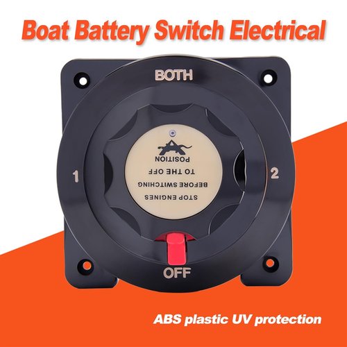 Marine Heavy Duty Dual Battery Selector Switch - Boat Safety Disconnect Isolator for Power Cut Off