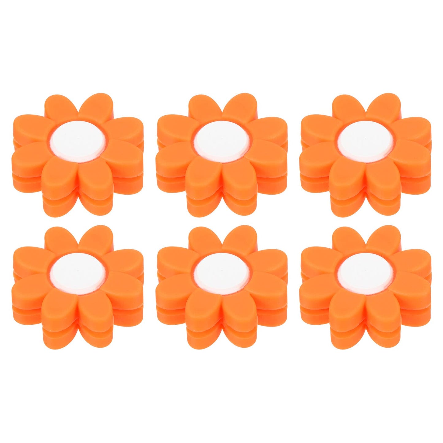 PATIKIL Tennis Racket Vibration Dampener, 6 Pack Soft Silicone Racquet Shock Absorber String Damping, Orange