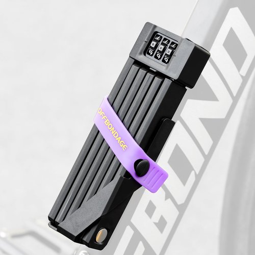 OFFBONDAGE Folding Bike Lock Combination with Mount Bracket Kit, 3-Digit Combo for Bicycles, Heavy Duty Anti-Theft, Anti-Cut Bicycle Lock for Electric Scooters