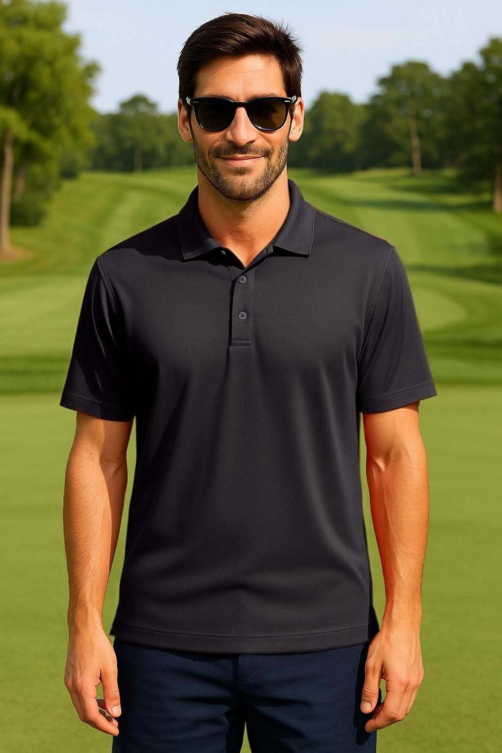 Skiennix Golf Shirts for Men - Dry Fit Short Sleeve Polos in Regular & Big/Tall Sizes