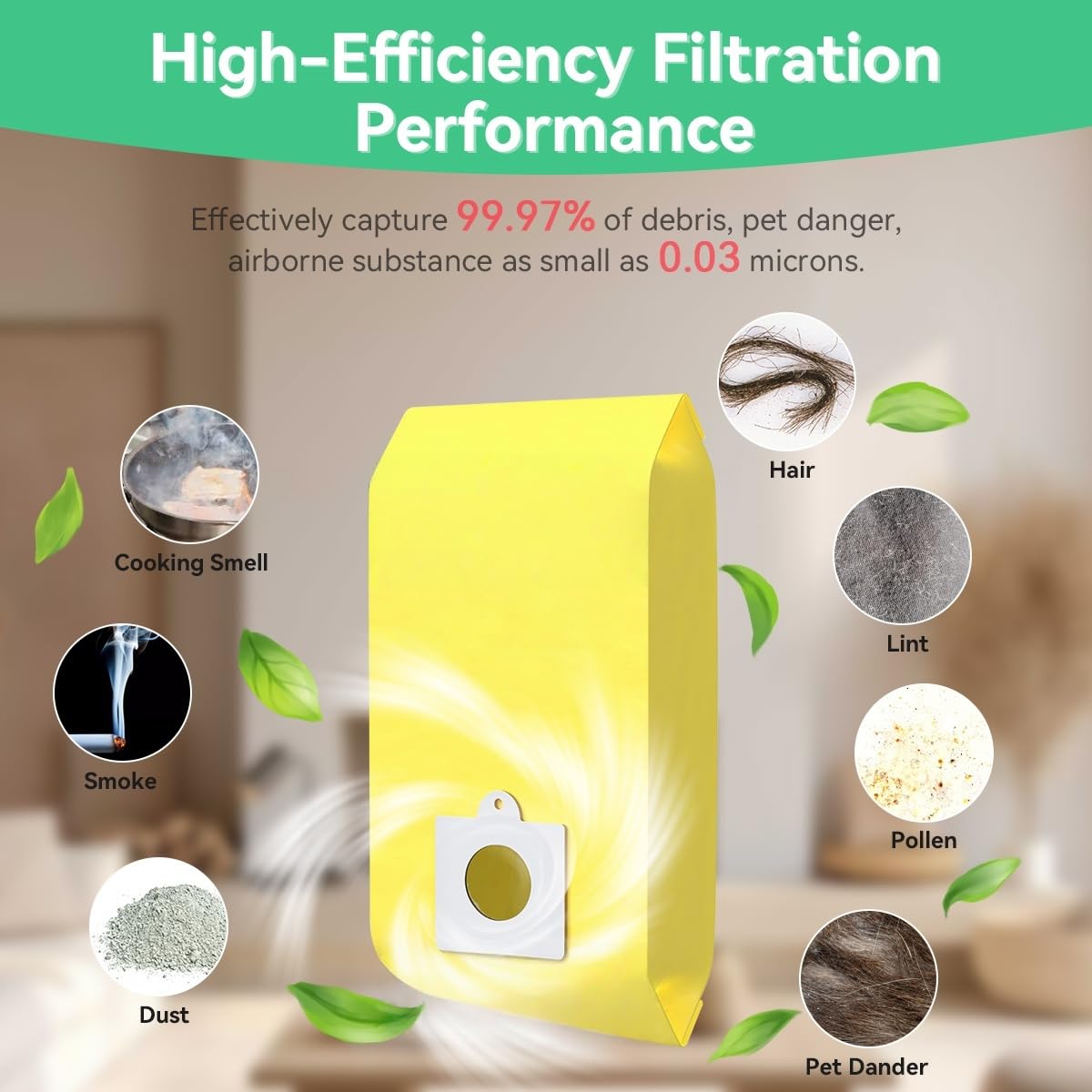 12 Pack Canister Vacuum Cleaner Bags Compatible with Kenmore Canister Type C/Q 5055, 50555, 50557, 50558 and Type C-5, C-18, 53292, 200 Series, 400 Series, 600 Series, 700 Series, 800 Series Vacuum