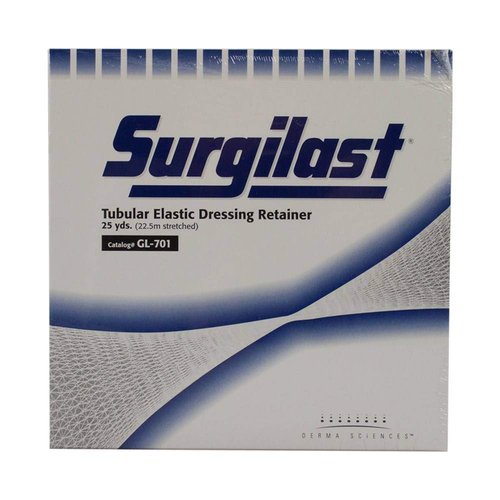 Surgilast Tubular Elastic Dressing Retainer, 25 Yards, Stretched, White, Size 1, 1 Each