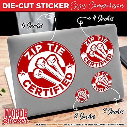 Zip Tie Certified Sticker - 2" Die-Cut Vinyl Sticker - 3 Pcs