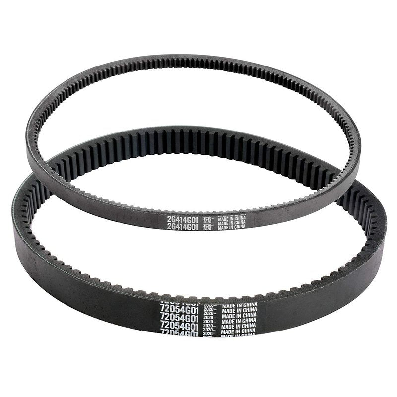 Roykaw Golf Cart Clutch Drive Belt & Starter Generator Belt Kit Compatible with EZGO TXT Medalist 1994-2013 with Robin Engine 4 Cycle Gas Golf Cart, OEM# 72054G01,72024G01,72025G01,26414G01