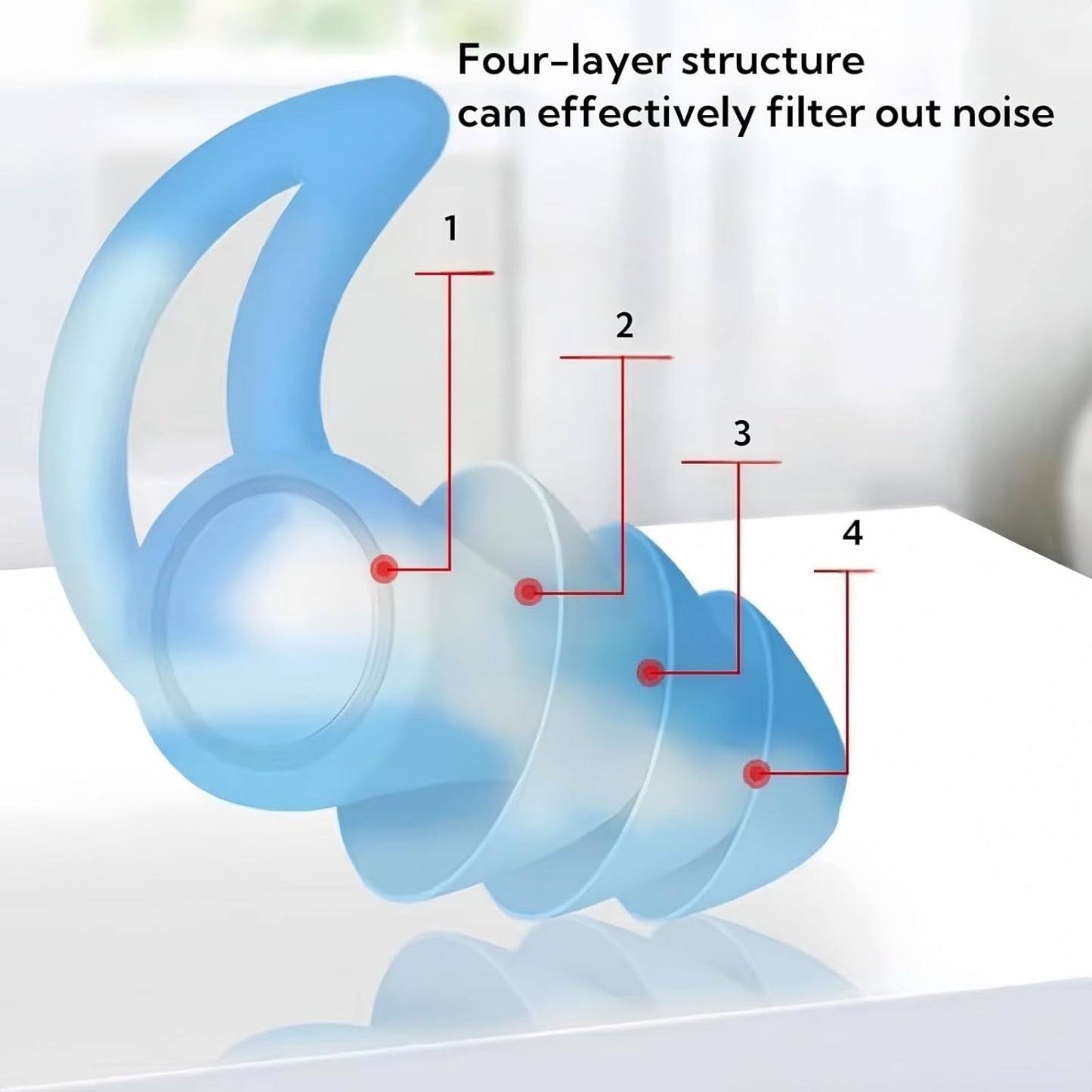 Tayogo Swimming Ear Plugs - 3 Pairs Waterproof Silicone Swim Earplugs for Surfing & Snorkeling | Blue