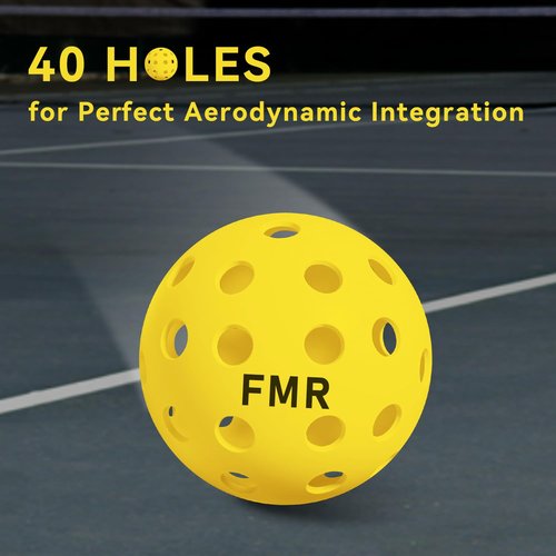 Feel my rhythm Pickleball Balls,40 Hole Outdoor Pickleball Balls, USAPA Approved Pickle Ball for Tournament Play, Crack-Resistant, Aerodynamics, 12 Packs