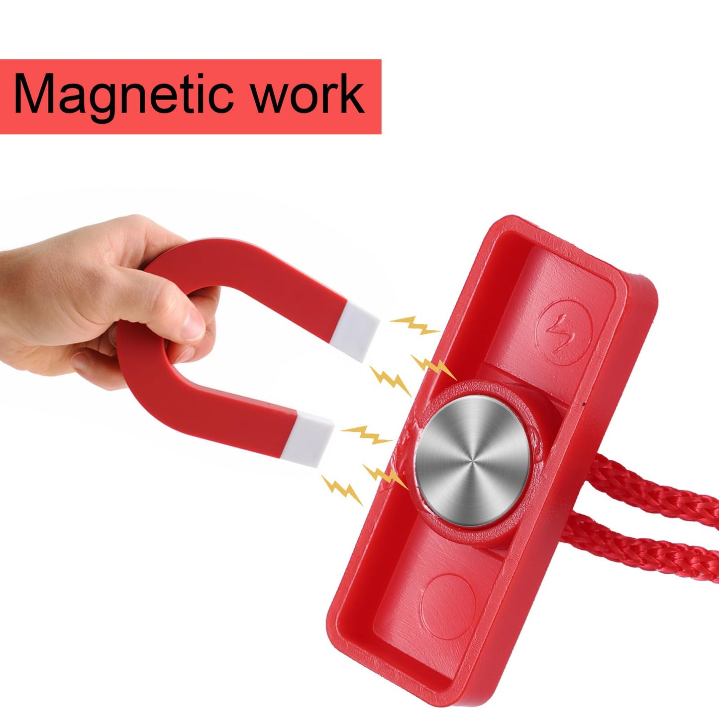 2pcs Treadmill Magnet Safety Keys, Universal Magnetic Treadmill Safety Key Replacement Running Machine Emergency Stop Magnets (2 Sizes)