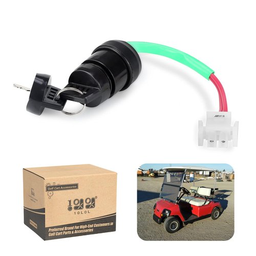 10L0L Golf Cart Ignition Key Switch for Yamaha G19/G22 Electric 1996-up, Key Switch with Wire Harness (OEM JR1-82510-02-000)