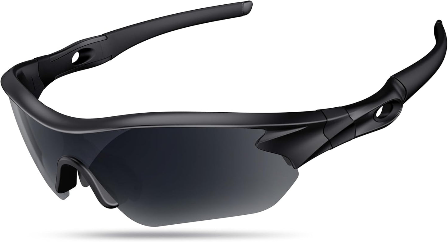 Polarized Sports Sunglasses - UV400 Protection for Men, Women & Youth | Ideal for Baseball, Running, Fishing & More