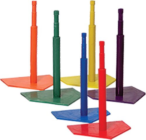 Champion Sports Deluxe Batting Tee - Adjustable Rubber Baseball & Softball Hitting Station | Multiple Styles Available
