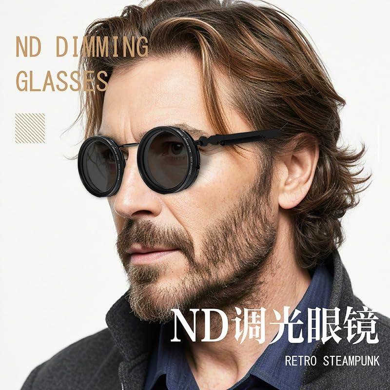 Loycco Handmade ND-400 9-Gear Polarized Adjustable Dimming Men & Women Sunglasses - Filter Diving & Fishing, 78 C2 / 49mm