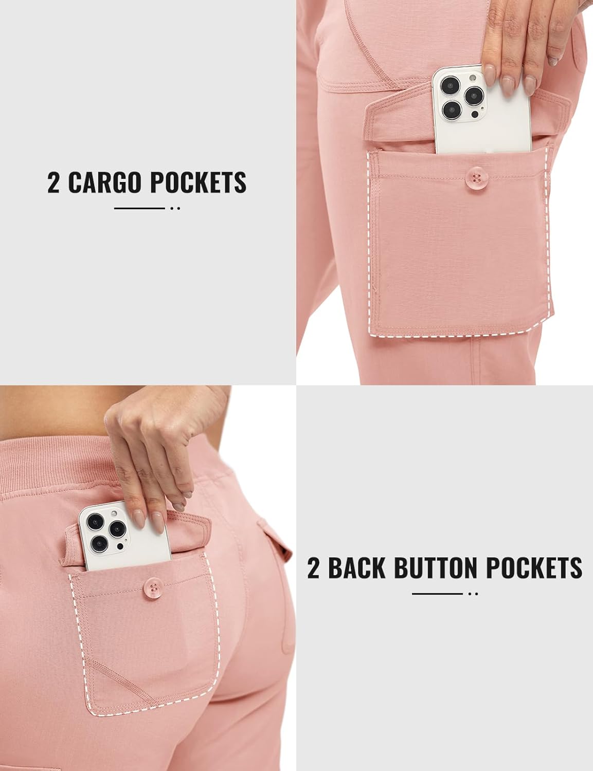 Rdruko Women's Cargo Capris - Lightweight Quick-Dry Hiking Pants with Pockets | Summer Casual Style