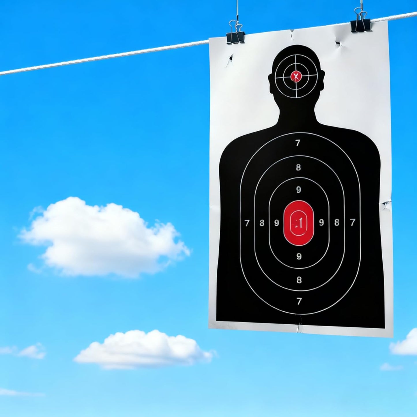 Silhouette Paper Shooting Target - Aiming Target for Indoor & Outdoor Practice | 14x22 Inches