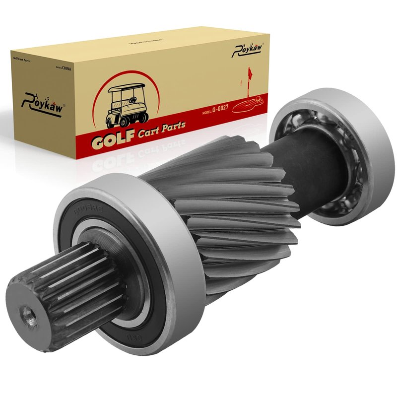 Roykaw Golf Cart Input Shaft Kit Compatible with EZGO Marathon 1988-1994 & TXT & Medalist 1994-up Electric Models, 19 Splines/21 Tooth, 1.5'' Diameter Gear, Replaces OEM # 26926-G01,28095-G01,612556