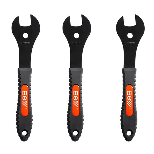Chrisphil Bike Cone Wrench Set Tool for Bicycle Wheel Hub Axle Nut Install Remover Cycling Spanner Hub Repair Removal Tool 3PCS (17, 18, 19mm)