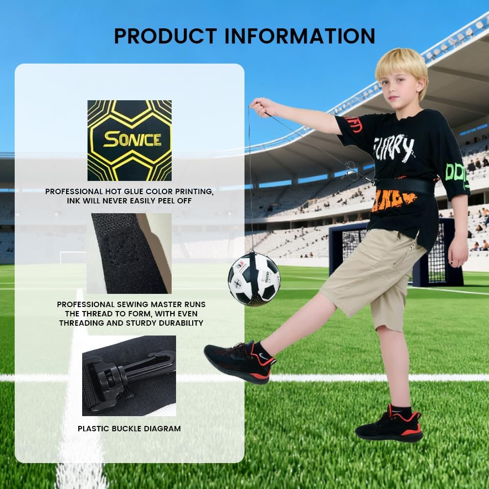 Soccer Training Strap - Adjustable Velcro Ball Control Trainer with Premium Fabric & Activity Buckle