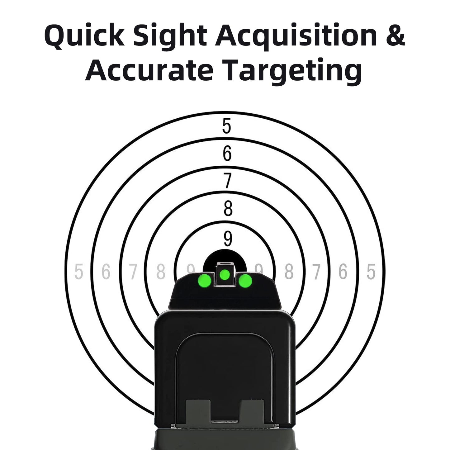TRSAIM No-Tritium Fiber Optic Red/Green Sights for Pistol Taurus G2C, PT111, G3 w/o, TX22, G2, 709, G2S, PT140, 740, Taurus G2C Accessories Sights Set, NOT for G3C (Green Dot)