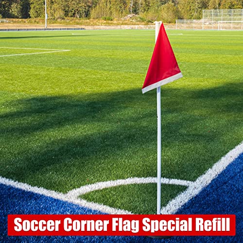 16 Pcs Red Soccer Corner Flags - Referee Equipment Set