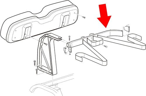 10L0L Golf Cart Bag Holder Bracket Attachment for EZGO TXT & Medalist 1994-2013, Golf Cart Club Holder for 2 Seater Carts OEM 610642 618206 71851-G01