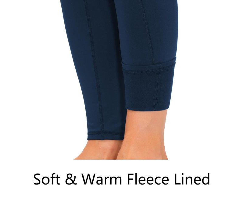 THE GYM PEOPLE Thick High Waist Yoga Pants with Pockets Fleece Lined Tummy Control Workout Leggings for Women