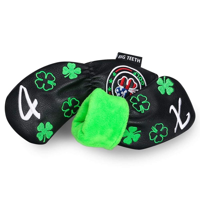 Lucky Clover Iron Head Covers - 11 Pcs Set, Long Neck, Fits Taylormade SIM, Cleveland, Callaway & More