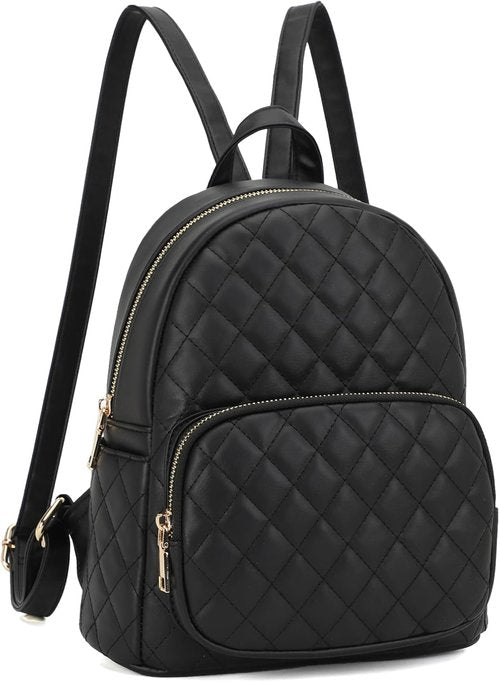 KL928 Mini Backpack - Quilted PU Leather Satchel for Women | Stylish Casual Daypack in Small Size