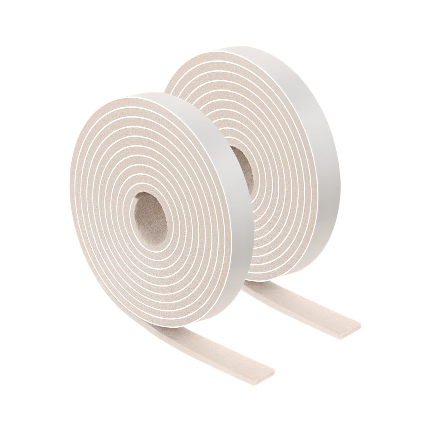 Felt Strips with Adhesive Backing – Furnigear Heavy Duty Cuttable Felt Tape Roll Furniture Pads for Chair Legs - Protecting Hardwood Floors, Chair Wall Protector (Beige, 80 x 0.5 x 0.14 Inch)