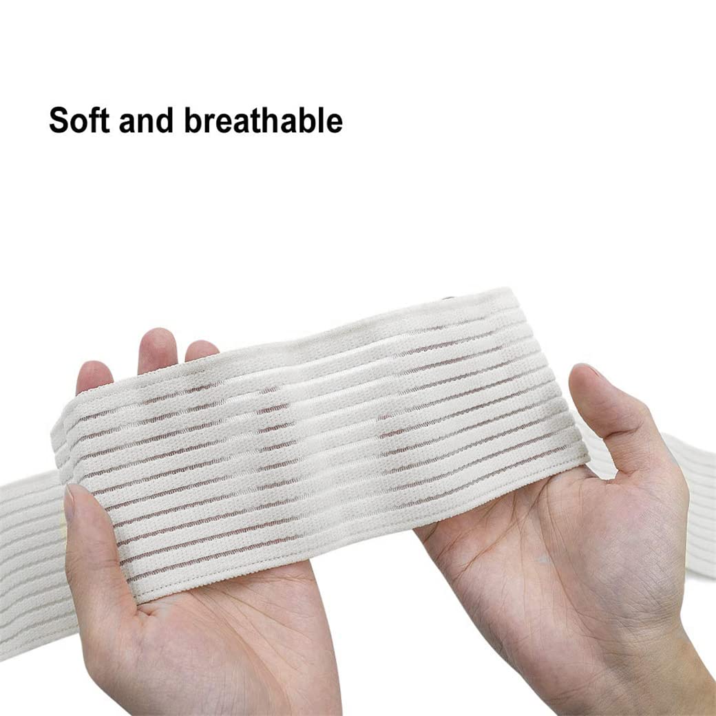 Breast Implant Stabilizer Band, Elastic Chest Compression Band Breast Augmentation Reduction Strap Bandage, Chest Support Strap Wrap Bandage for Fitness Exercise Running Sports Bra Alternative (White)
