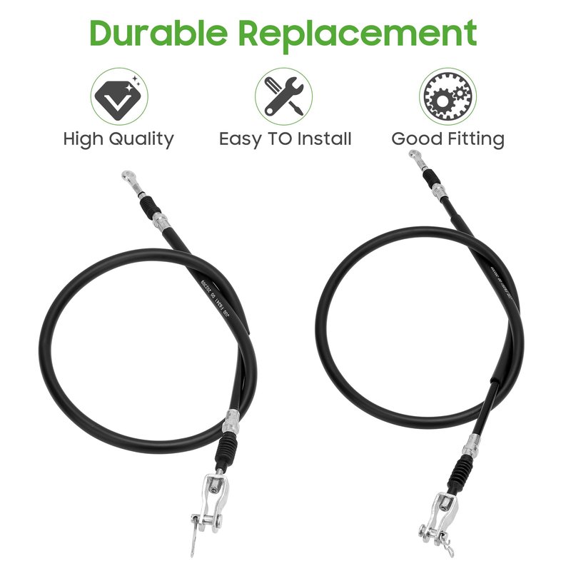10L0L Golf Cart Brake Cable Set Compatible with for Yamaha G8 G14 G16 G19 G20 G22 Gas and Electric Golf Carts (Passenger Side #JF2-F6351-10 & Driver Side #JF2-F6341-00)