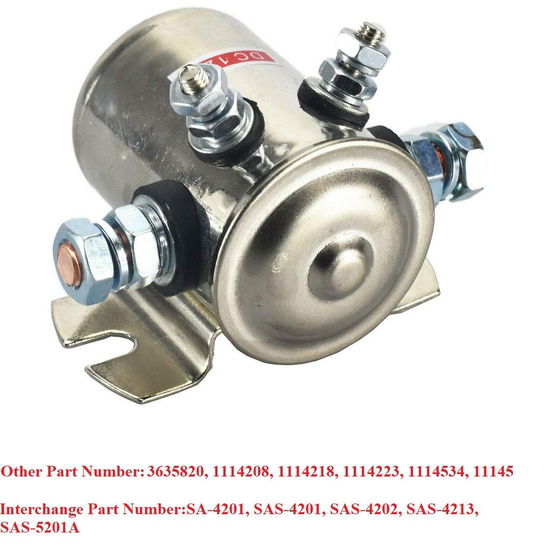 Max 300A Continuous Duty Solenoid Relay Nickel-Plating for Winch, Golf Carts, Marine in Rush 12VDC E-Z-GO Gas Marathon Models with 2 or 4-Cycle Engines by Lucky Seven