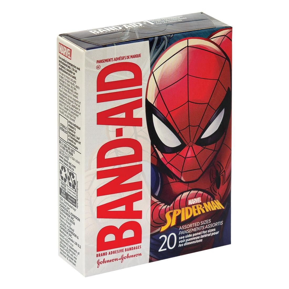 SmileMakers Band-Aid® Spider-Man Bandages - First Aid Supplies - 20 per Pack