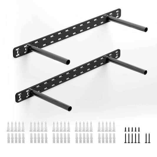 2pcs Floating Shelf Bracket Heavy Duty Hidden Metal Brackets for Shelf,Invisible Shelves Hardware Without Jig (22" x 8" x 1.5" Without Tools)