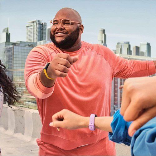 Fitbit Inspire 3 Fitness Tracker – Advanced Health Insights with Stress Management, Workout Intensity & Sleep Tracking, 24/7 Heart Rate, Includes Small and Large Classic Bands (Morning Glow/Black)