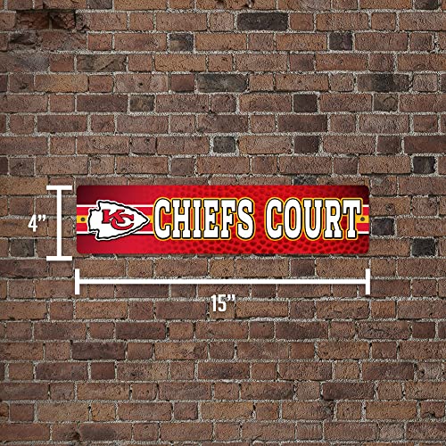 Kansas City Chiefs Plastic Street Sign - 4" x 16"