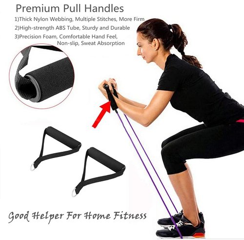 KKTOCHVC 4pcs Premium Exercise Pull Handles, Resistance Bands Handles, Dense Foam Wrap Replacement Fitness Equipment for Pilates, Yoga, Strength Training