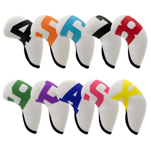 Golf Iron Covers with Colorful Number Neoprene Golf Iron Head Cover,Golf Club Head Covers for Iron Fit All Brands Golf Irons Headcovers 4/10pcs
