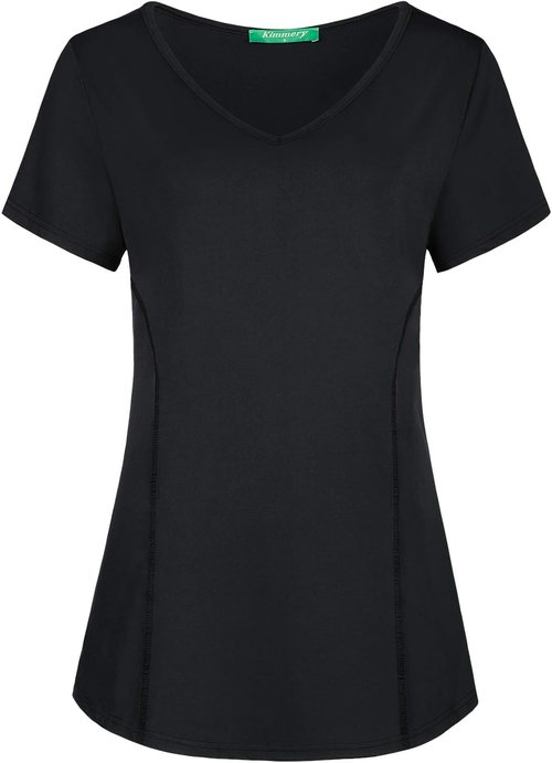 Kimmery V-Neck T-Shirts for Women - Short Sleeve Yoga Workout Tops | Comfortable & Stylish
