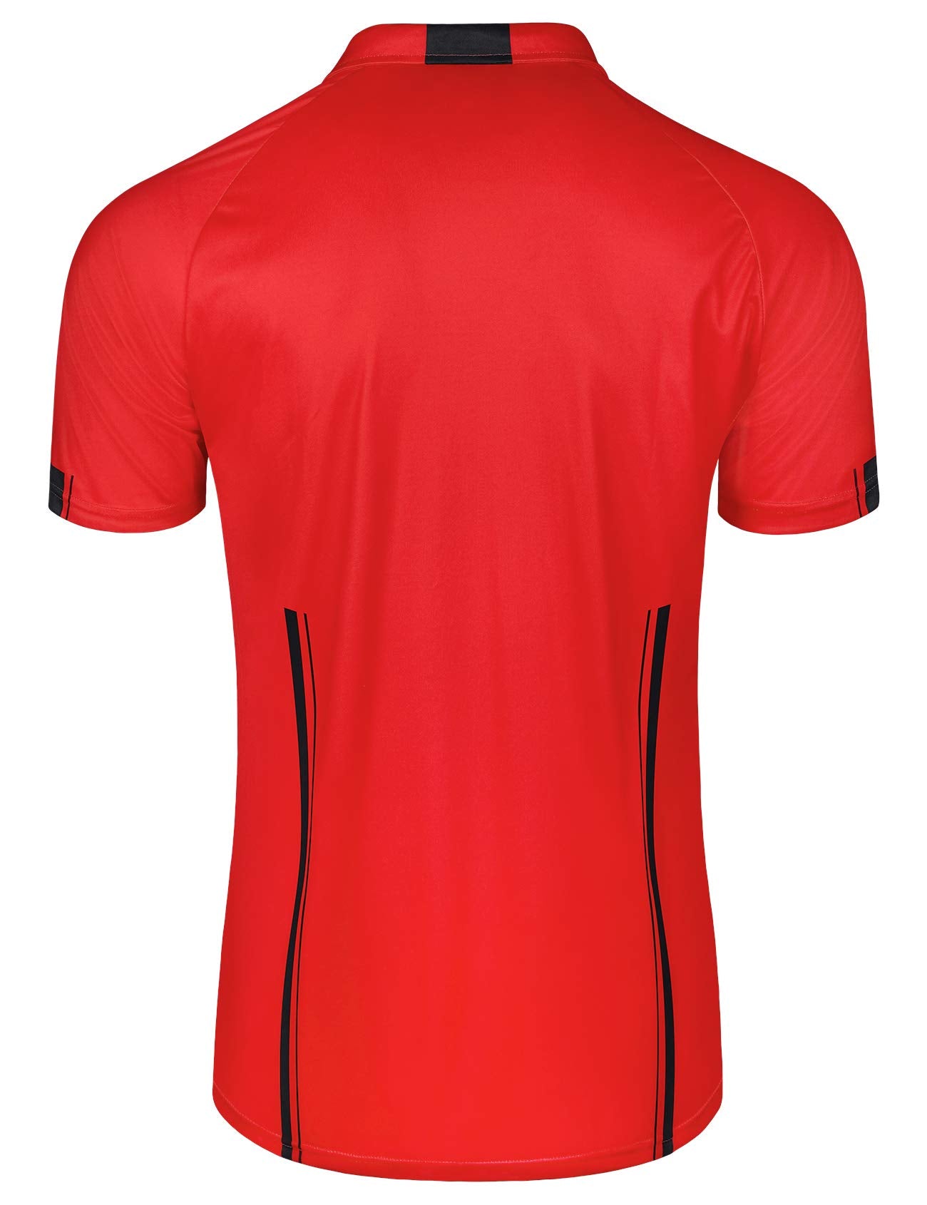 FitsT4 Sports Pro Soccer Referee Jersey Short Sleeve Ref Shirts Red X-Large