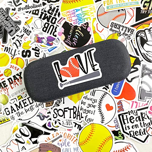 100PCS Softball Stickers - Waterproof Vinyl for Personalized Decor