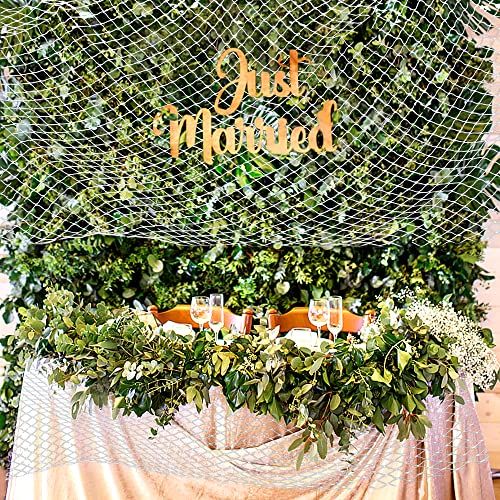 Decorative White Fishing Net - Nautical Party Decor, 6.5ft x 7.5ft